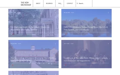  The New Kronstadt online publication by FIRE Campus Scholar William Harris